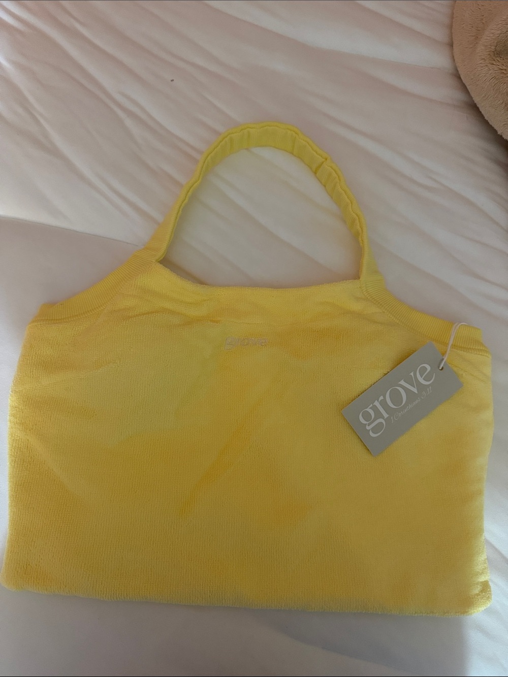 Grove the brand  Bright Yellow Women's towel halter top never worn.